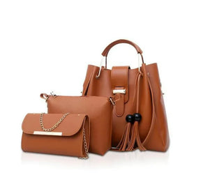 03 Pieces Ladies Handbags Ultimate PU Leather New Arrival